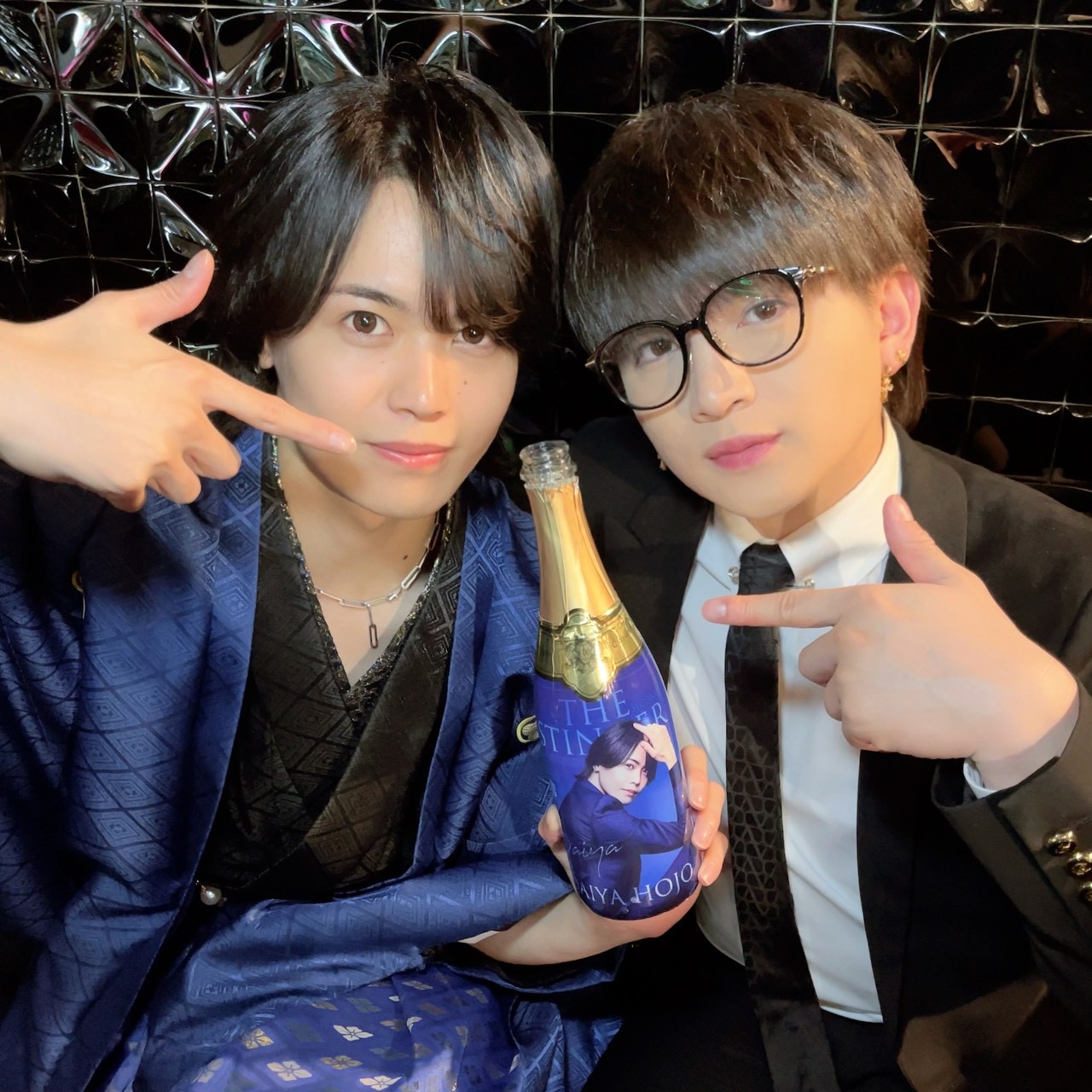 愛姿からも期待を込め
シャンパンでお祝い☆